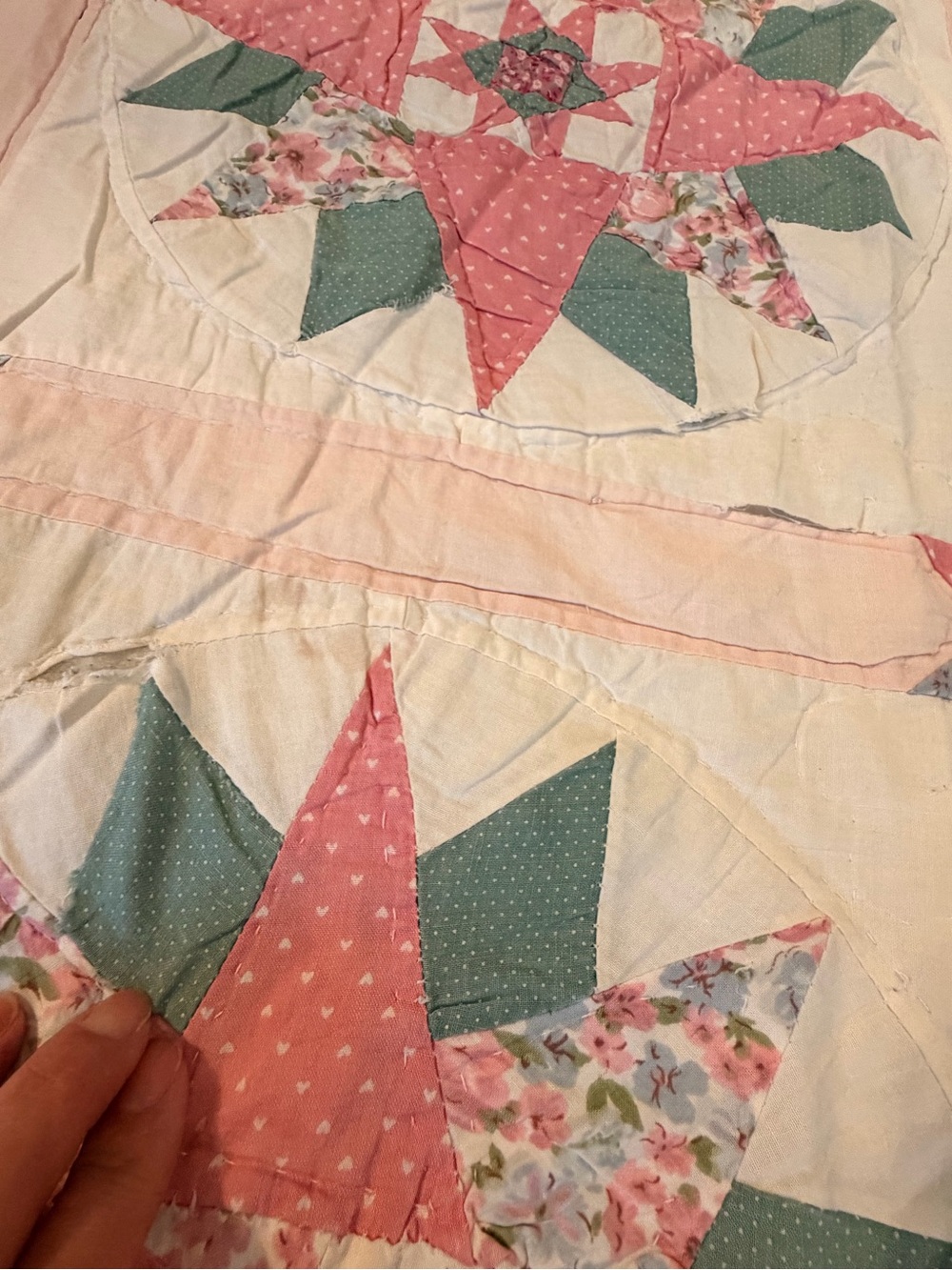 Handmade Star Patchwork Quilt - Picture 2 of 8